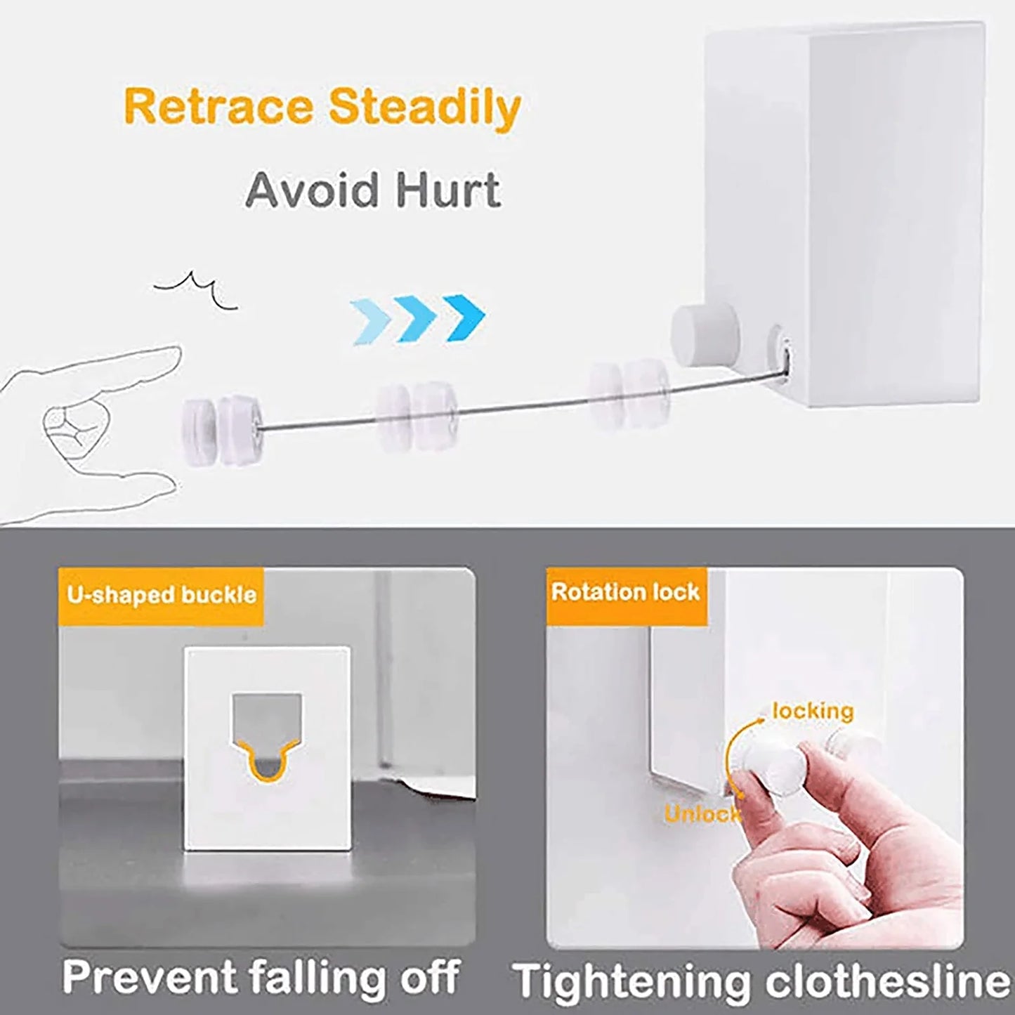 Retractable Indoor Clothes Drying Rack (4,2M)