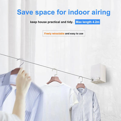 Retractable Indoor Clothes Drying Rack (4,2M)